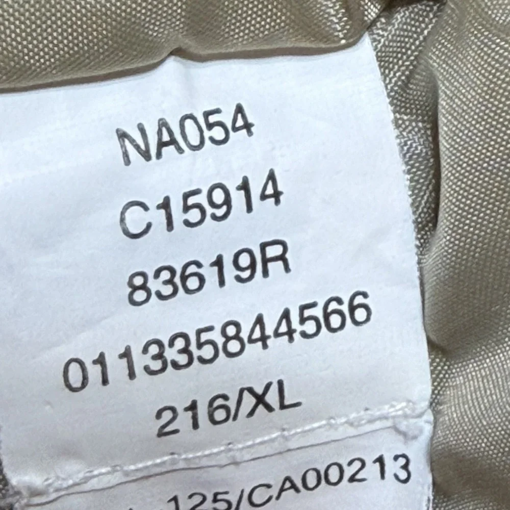 Chaps NA054 Mens XL Full Zip Fleece Lined Hidden Hood Winter Jacket Brown C15914